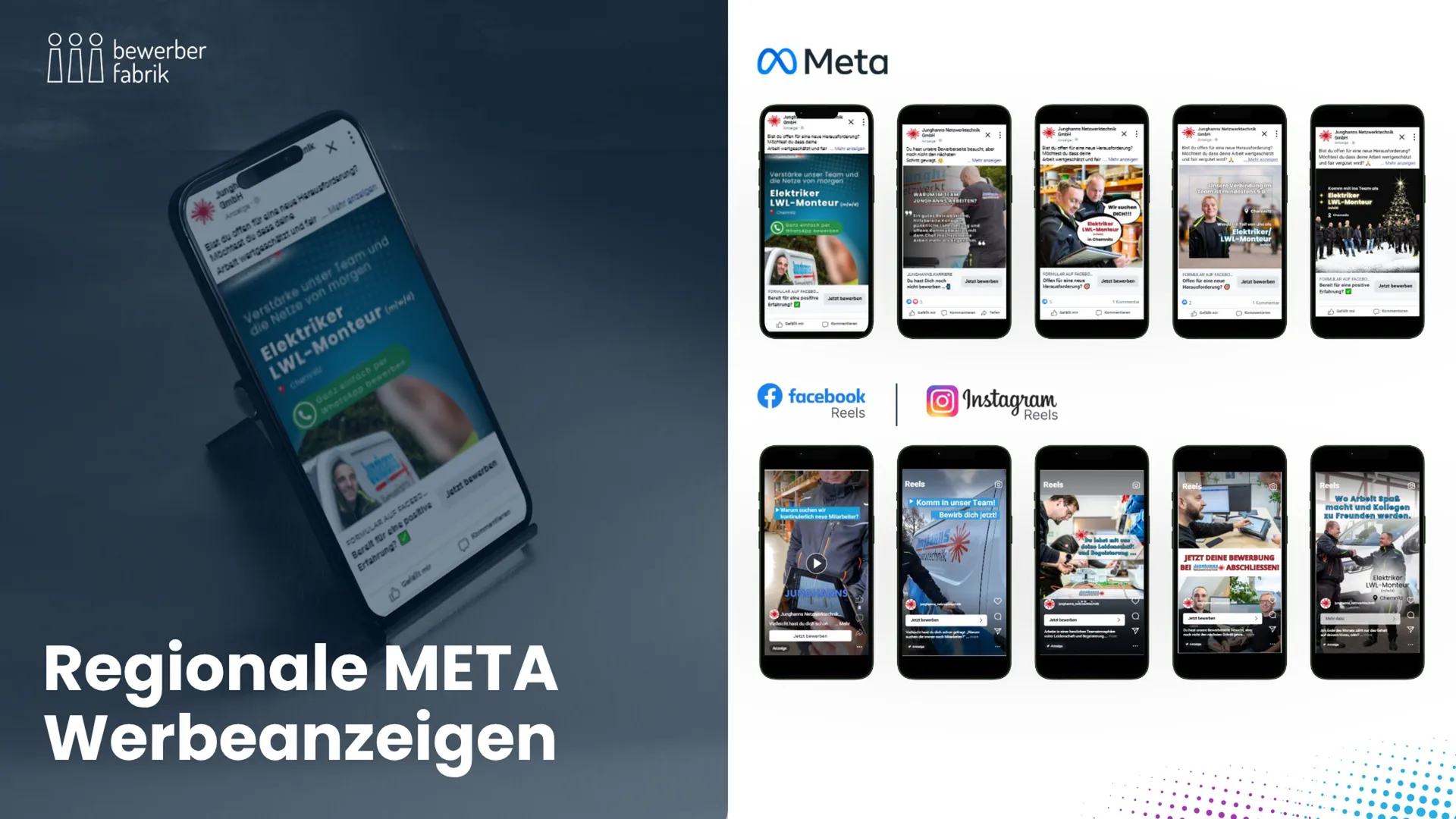 Smartphone zeigt Meta-Werbeanzeigen auf Facebook und Instagram